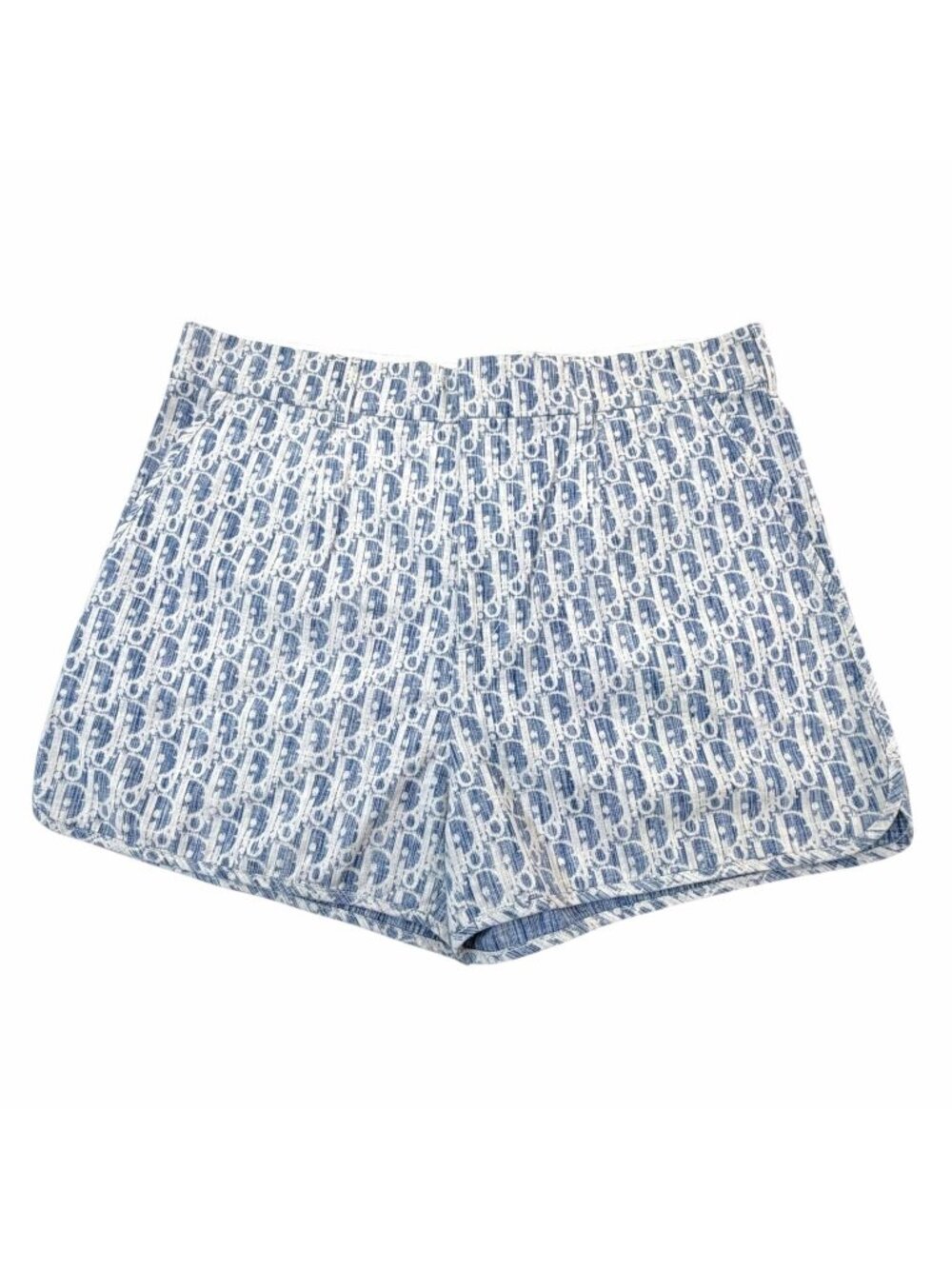 Dior Homme Cotton 100% Oblique Denim Shorts Blue 48
